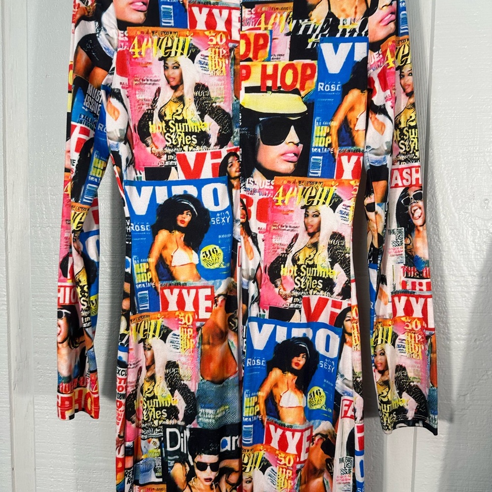 Vintage Harlem Bodycon Bodysuit Size Medium EUC - Picture 9 of 9